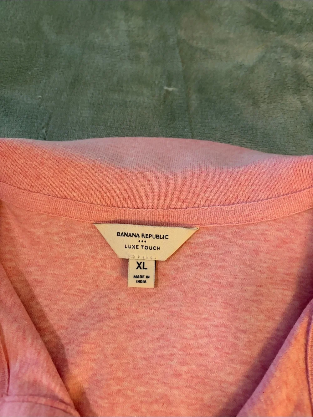 Banana Republic Men's Heather Pink Polo Shirt, XL